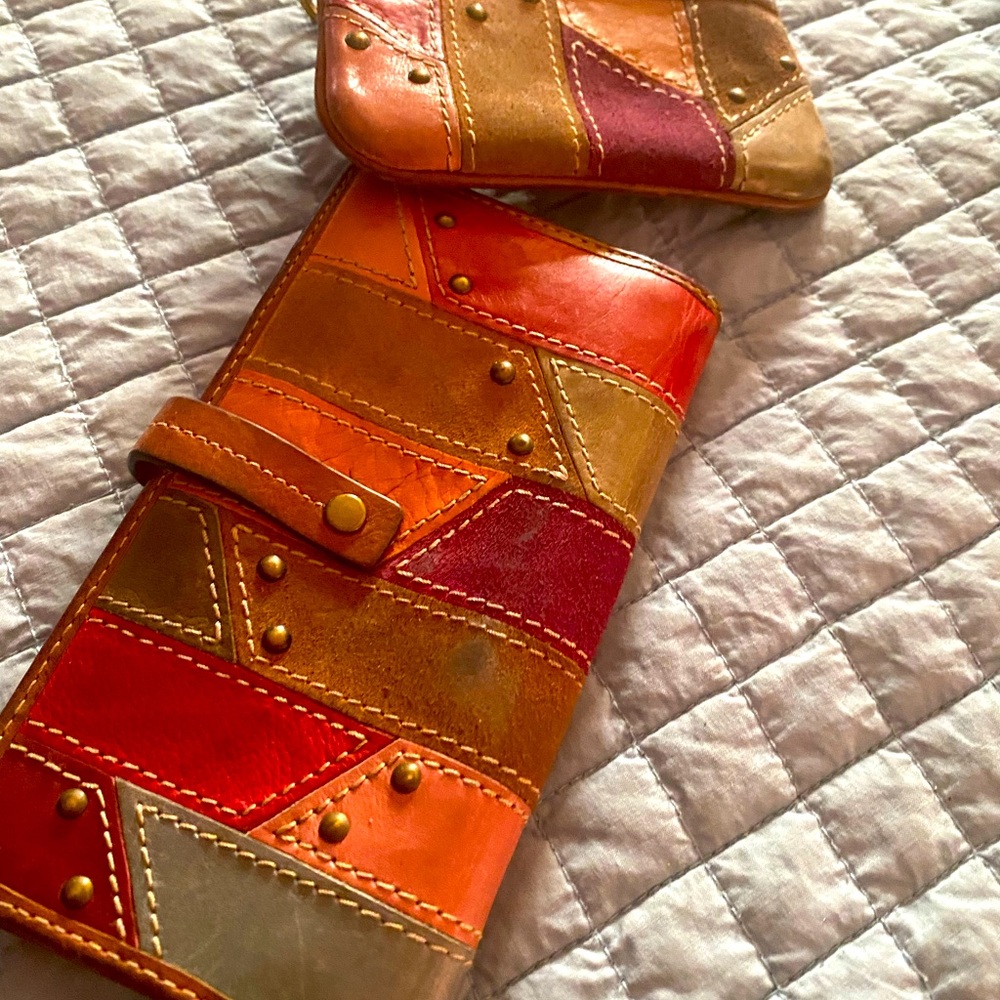 Wallet/check holder with matching coin purse